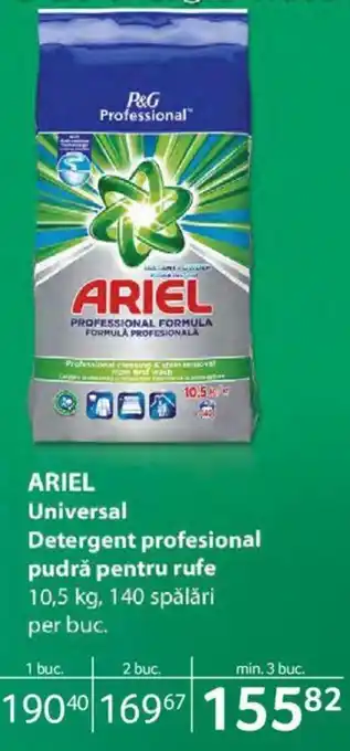 Selgros ARIEL Universal Detergent profesional pudră pentru rufe Ofertă