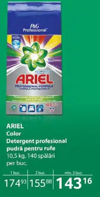 Selgros ARIEL Color Detergent profesional pudră pentru rufe Ofertă