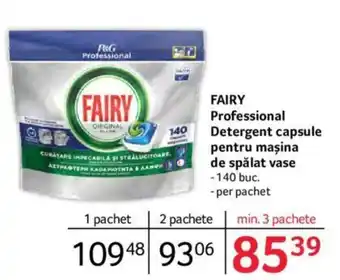 Selgros FAIRY Professional Detergent capsule pentru maşina de spălat vase Ofertă
