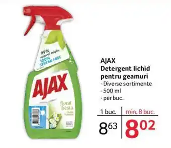 Selgros AJAX Detergent lichid pentru geamuri Ofertă