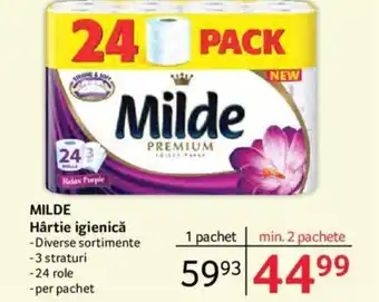 Selgros MILDE Hârtie igienică Ofertă