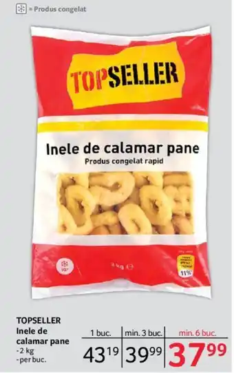 Selgros TOPSELLER Inele de calamar pane Ofertă