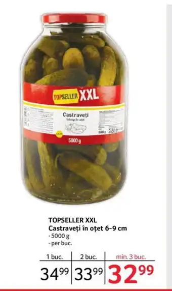 Selgros TOPSELLER XXL Castraveţi în oțet 6-9 cm Ofertă