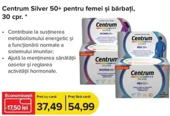 Dr.Max Centrum Silver 50+ pentru femei și bărbați, 30 cpr. Ofertă