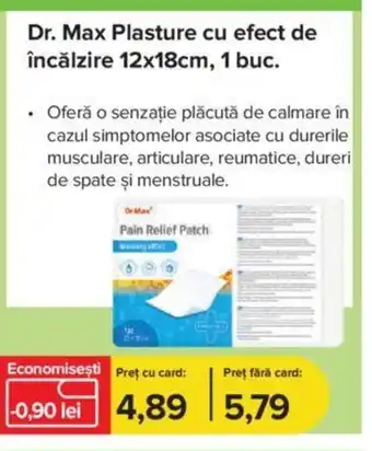 Dr.Max Dr. Max Plasture cu efect de încălzire 12x18cm, 1 buc. Ofertă