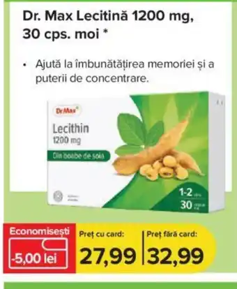 Dr. Max Lecitină 1200 mg, 30 cps. moi