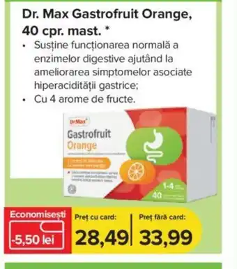 Dr.Max Dr. Max Gastrofruit Orange, 40 cpr. mast. Ofertă