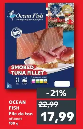 Kaufland Ocean Fish File de ton afumat 100 g Ofertă