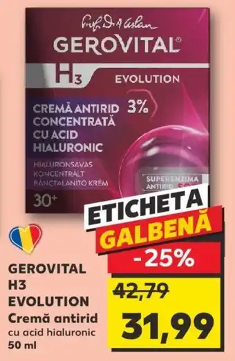 Kaufland GEROVITAL H3 EVOLUTION Cremă antirid Ofertă