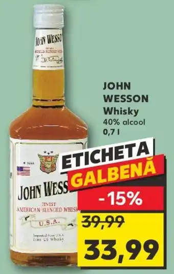 Kaufland JOHN WESSON Whisky Ofertă