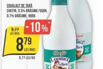 Mega Image COVALACT DE TARA CHEFIR, 3.3% GRASIME/UȘOR, 0.7% GRĂSIME, 900G Ofertă