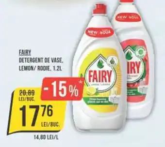 Mega Image FAIRY DETERGENT DE VASE. LEMON/RODIE, 1.2L Ofertă