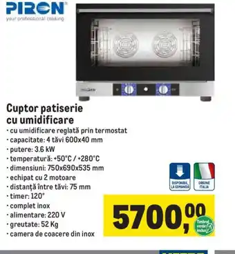Metro Cuptor patiserie cu umidificare Ofertă