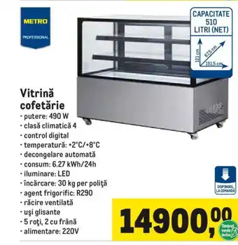 Metro Vitrină cofetărie Ofertă