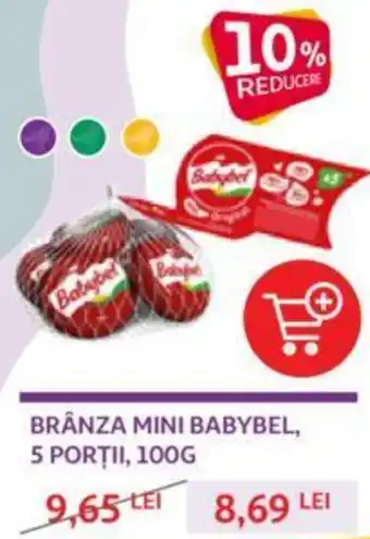 Auchan BRÂNZA MINI BABYBEL, 5 PORŢII, 100G Ofertă