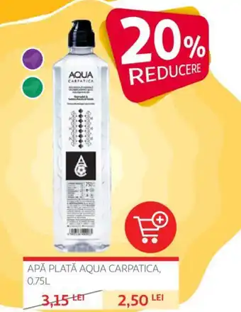 Auchan APĂ PLATĂ AQUA CARPATICA,0.75 L Ofertă