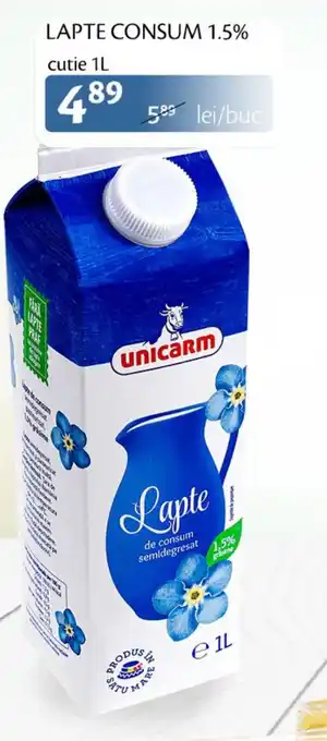 Unicarm LAPTE CONSUM 1.5% cutie 1L Ofertă