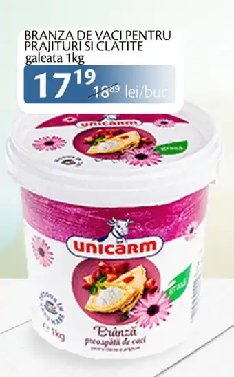 Unicarm BRANZA DE VACI PENTRU PRAJITURI SI CLATITE galeata 1kg Ofertă
