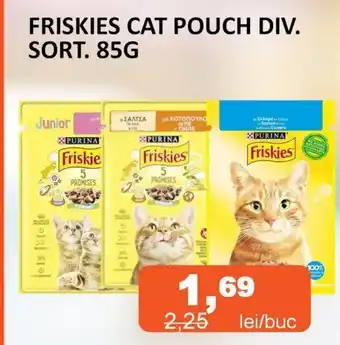 FRISKIES CAT POUCH DIV. SORT. 85G
