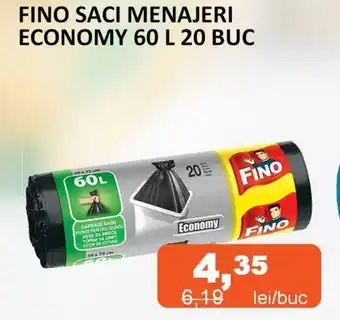 FINO SACI MENAJERI ECONOMY 60 L 20 BUC