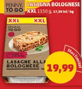 Penny LASAGNA BOLOGNESE XXL Ofertă