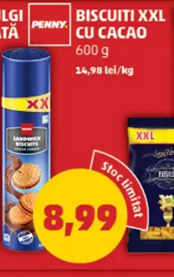 Penny BISCUITI XXL CU CACAO 600 g Ofertă