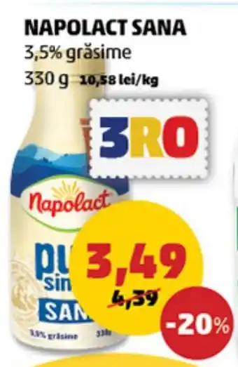 Penny NAPOLACT SANA 3,5% grăsime 330 g Ofertă