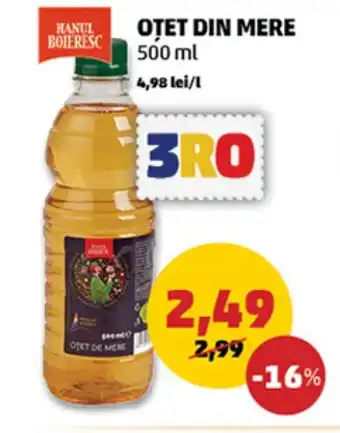 Penny OȚET DIN MERE 500 ml Ofertă