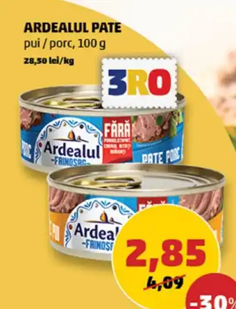 Penny ARDEALUL PATE pui / porc, 100 g Ofertă