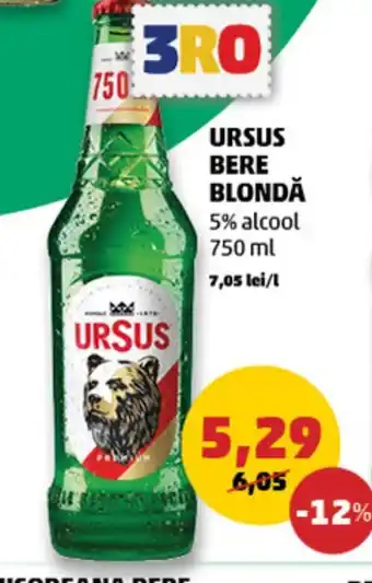 Penny URSUS BERE BLONDĂ 750 ml Ofertă