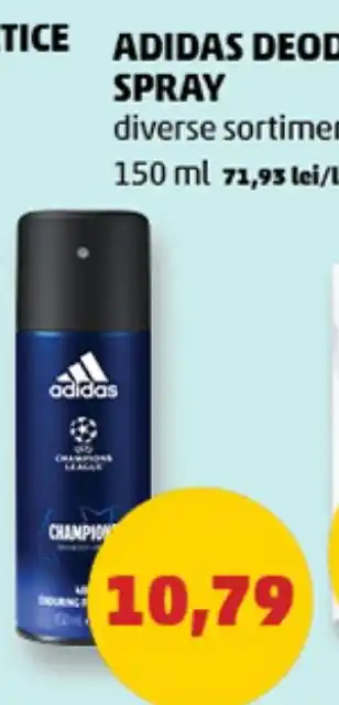 ADIDAS DEODORANT SPRAY 150 ml