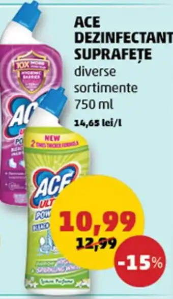 Penny ACE DEZINFECTANT SUPRAFEȚE 750 ml Ofertă