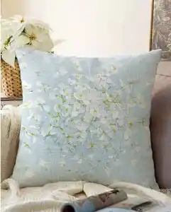 Favi Față de pernă din amestec de bumbac minimalist cushion covers blossom, 55 x 55 cm, albastru Ofertă