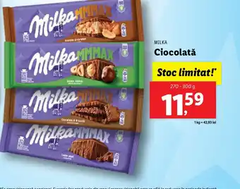 Lidl MILKA Ciocolată Ofertă