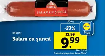 Lidl BARONI Salam cu şuncă Ofertă