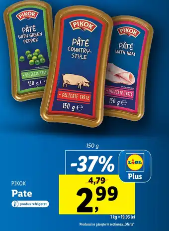 Lidl PIKOK Pate Ofertă