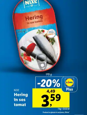 NIXE Hering în sos tomat