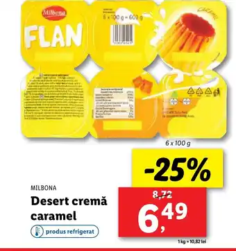 Lidl MILBONA Desert cremă caramel Ofertă