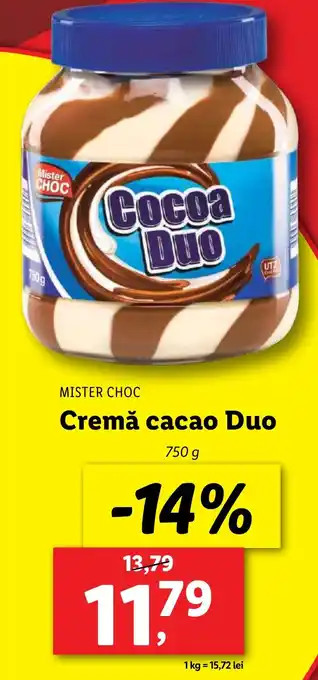 Lidl MISTER CHOC Cremă cacao Duo Ofertă