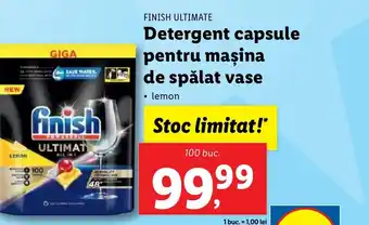 Lidl FINISH ULTIMATE Detergent capsule pentru mașina de spălat vase Ofertă