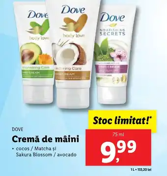 Lidl DOVE Cremă de mâini Ofertă