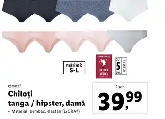 Lidl esmara® Chiloti tanga / hipster, damă Ofertă