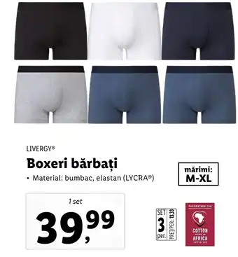 Lidl LIVERGY® Boxeri bărbați Ofertă