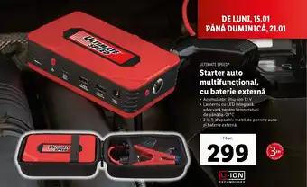 ULTIMATE SPEEDⓇ Starter auto multifuncțional, cu baterie externă