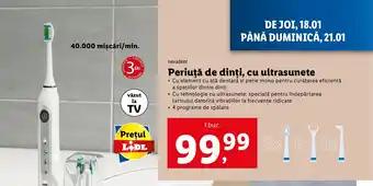 Periuţă de dinți, cu ultrasunete