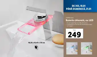 Lidl LIVARNO home Baterie chiuvetă, cu LED Ofertă