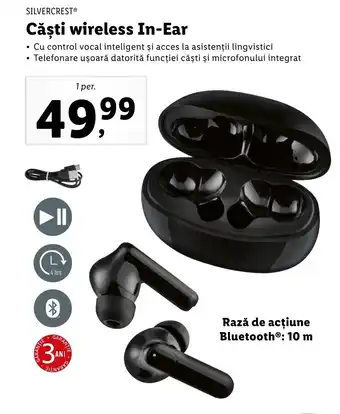 Lidl SILVERCRESTⓇ Căşti wireless In-Ear Ofertă