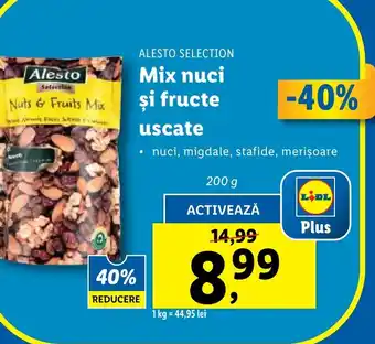 Lidl ALESTO SELECTION Mix nuci şi fructe uscate Ofertă