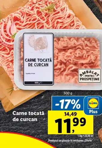 Lidl Carne tocată de curcan Ofertă