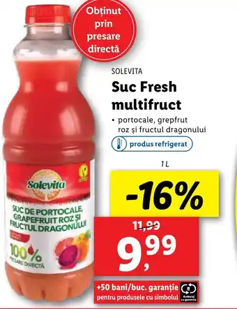 Lidl SOLEVITA Suc Fresh multifruct Ofertă
